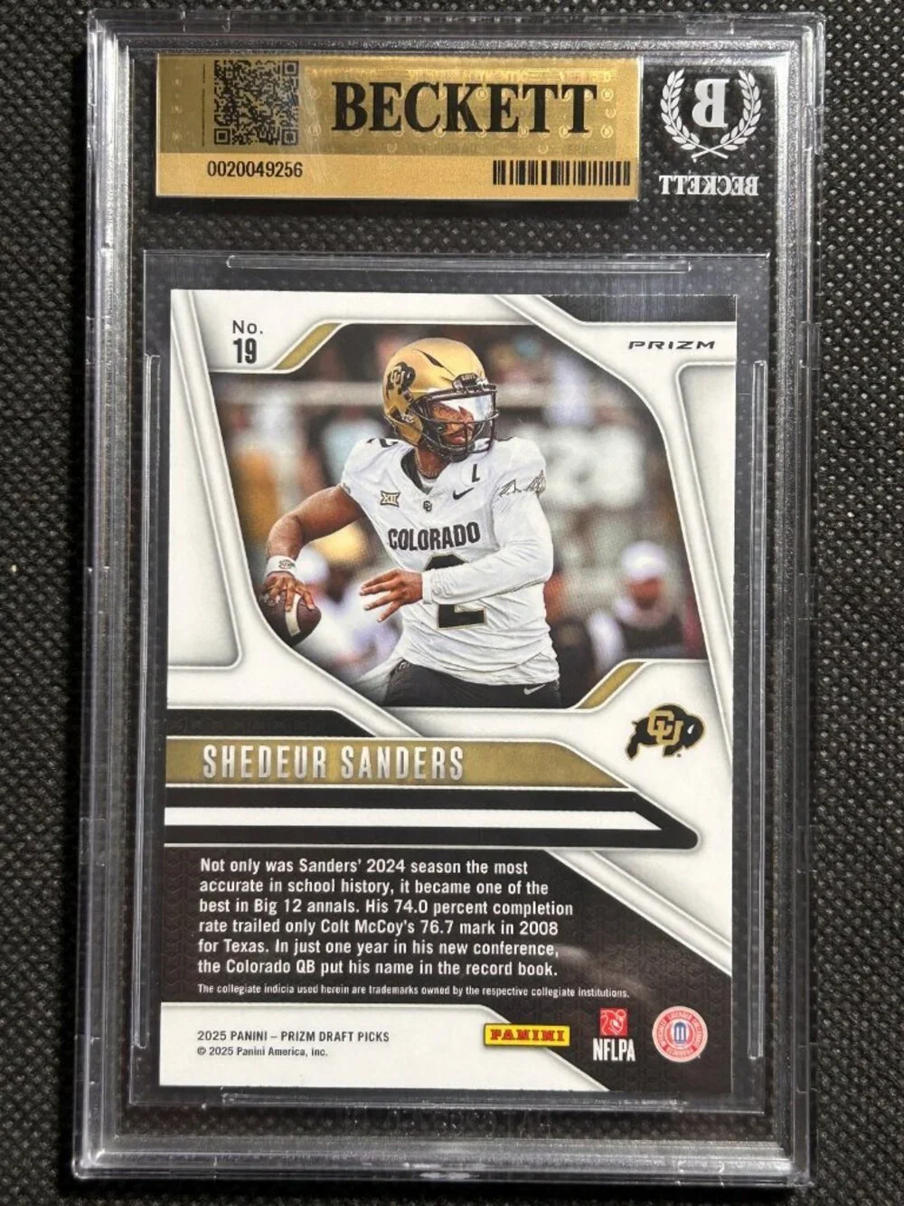 2025 Prizm Draft Picks #19 GOLD ICE Shedeur Sanders RC ROOKIE BGS 9.5 GEM MINT